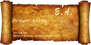 Breyer Alida névjegykártya